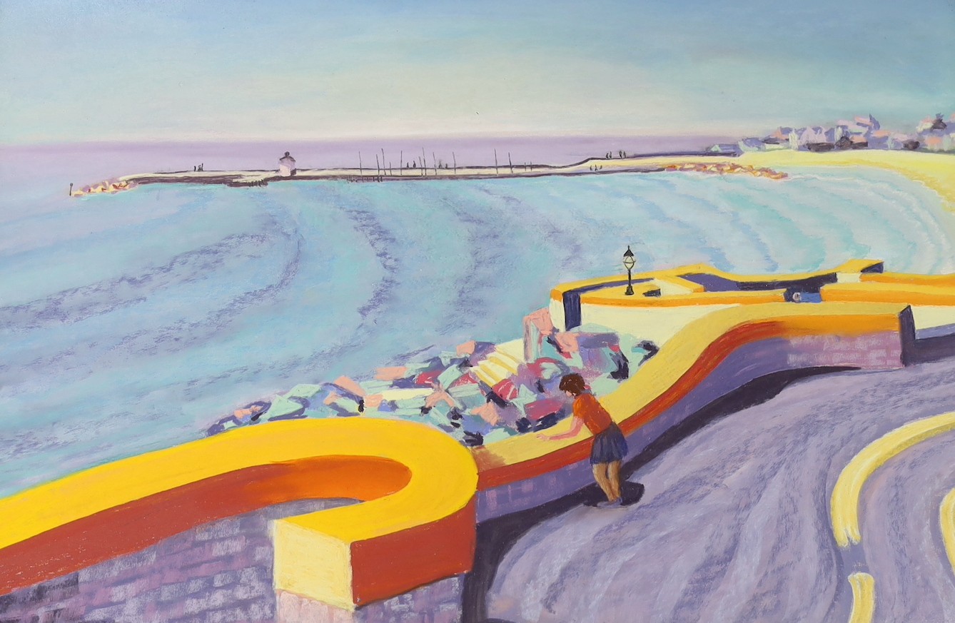 Sheila Heggs, pastel, Hot Rocks, signed and dated '95, 36 x 53 cm.